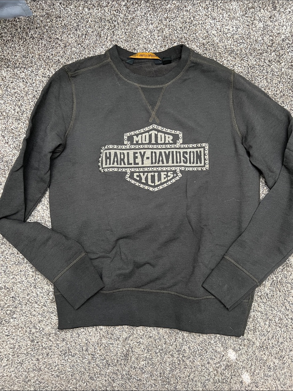 Harley-Davidson Black Crewneck with Stud Logo